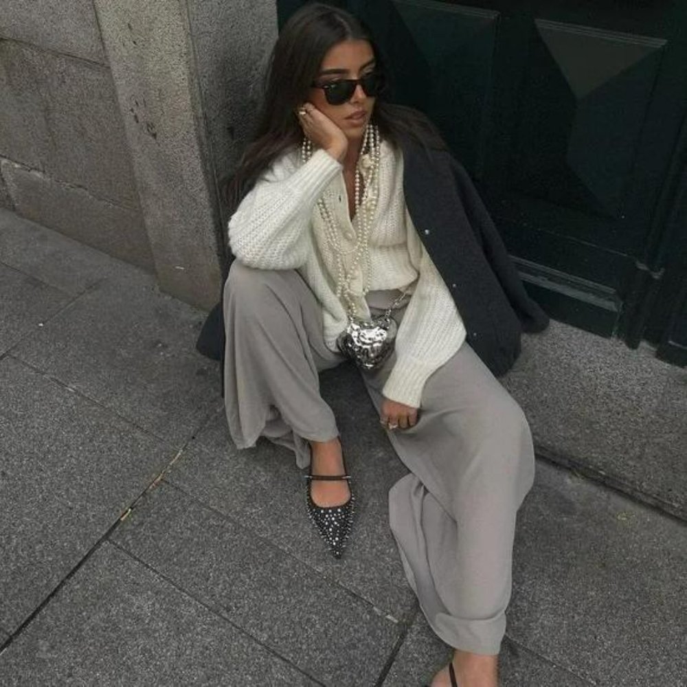 ZARA METALLIC HEART BOX BAG